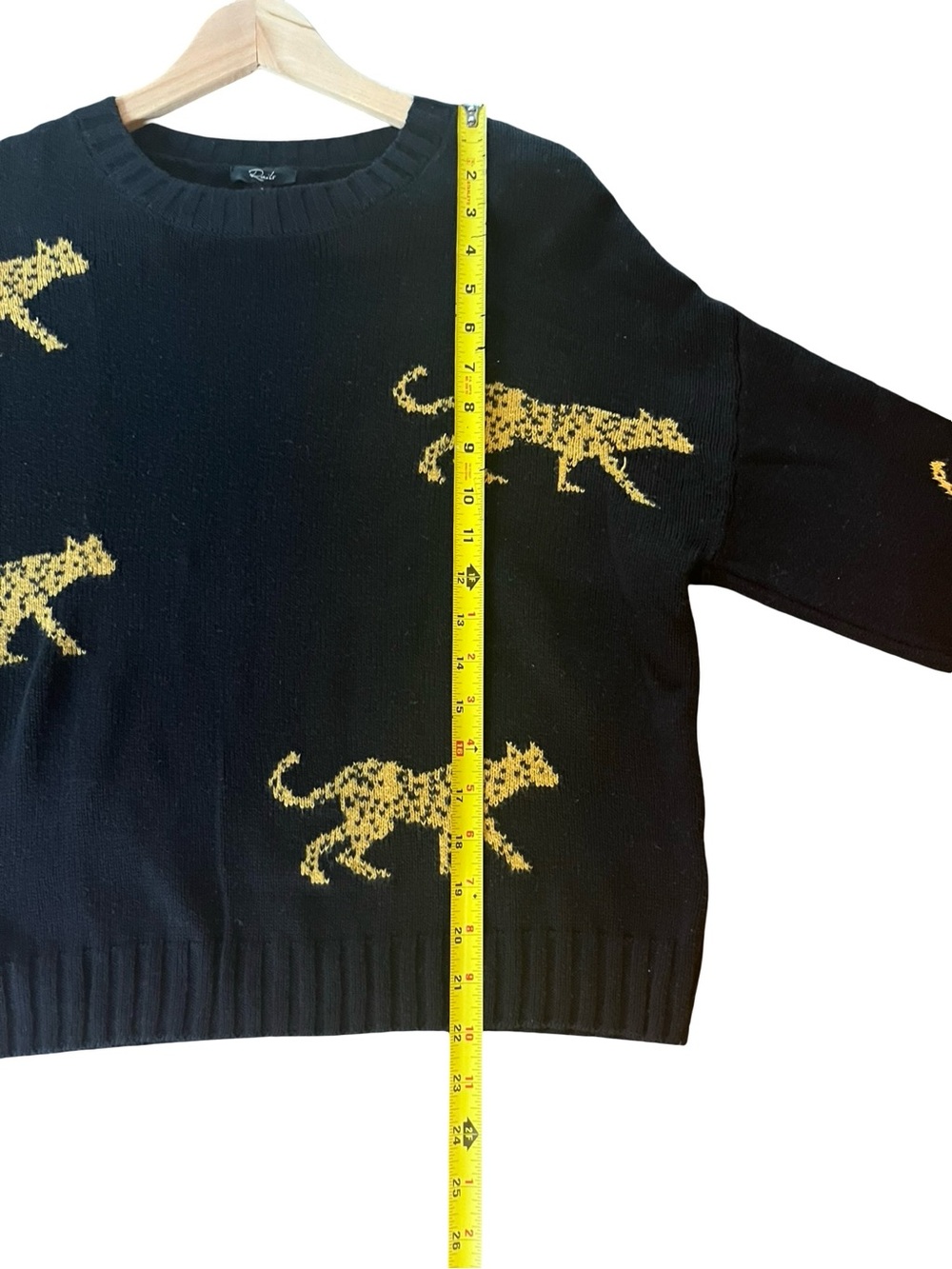 Rails Perci Sweater in Black Jungle Cat Print | Size Small - Picture 12 of 14